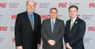 From left to right: Martin Schmidt, MIT Provost; Bill McCarthy, Deputy Director of EHS and Reactor Radiation Protection Officer; Israel Ruiz, MIT Executive Vice President and Treasurer.